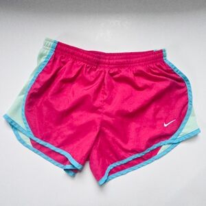 Nike Dri-Fit Women's Pink and Blue Running Shorts.